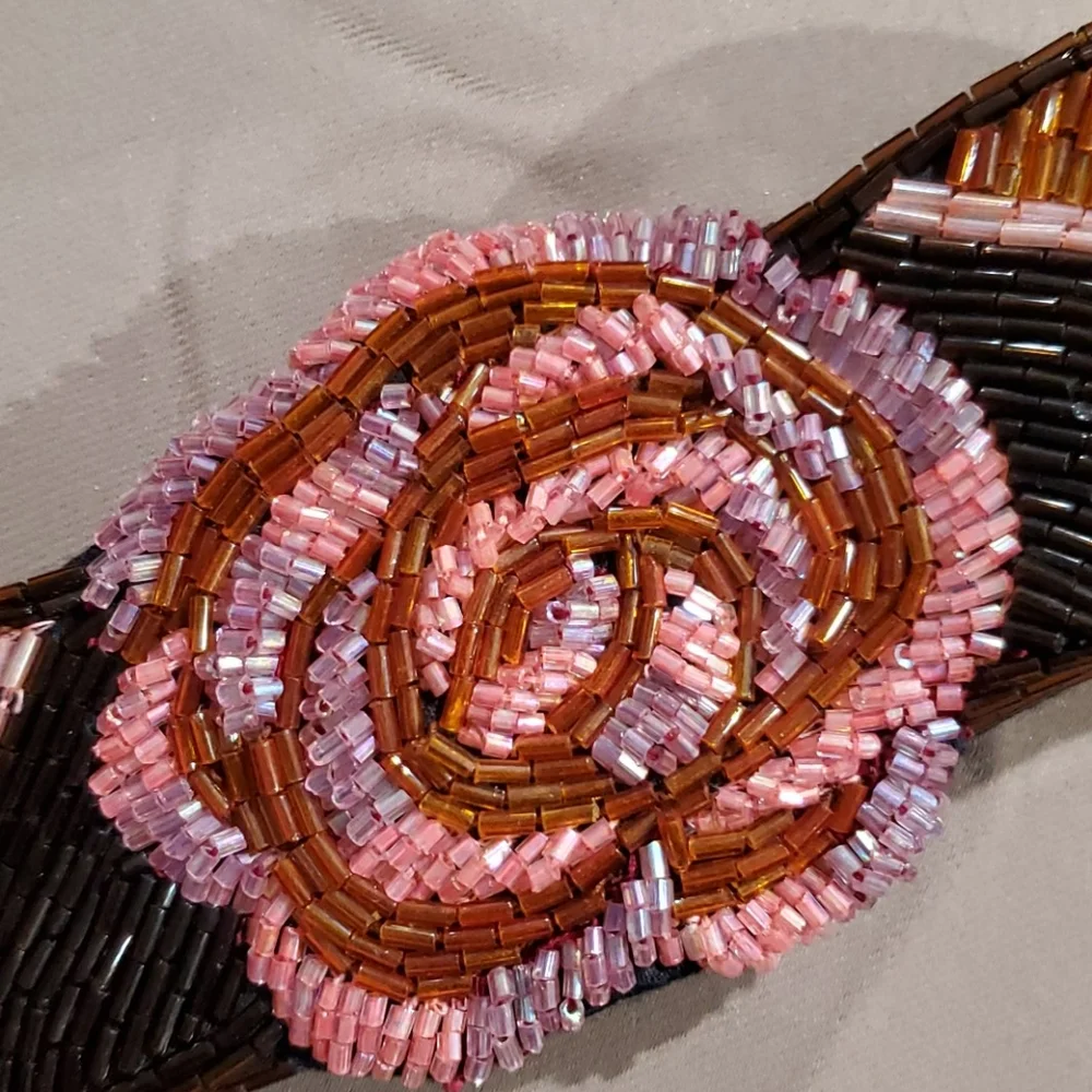 Women's Embellished Flower Fabric Belt